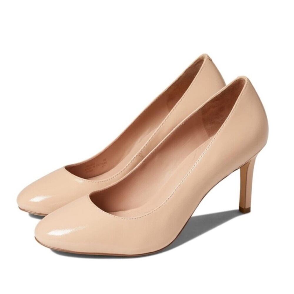Cole Haan Nude Patent Leather Pumps | Women’s Size 9.5 | Classic Almond Toe Heel